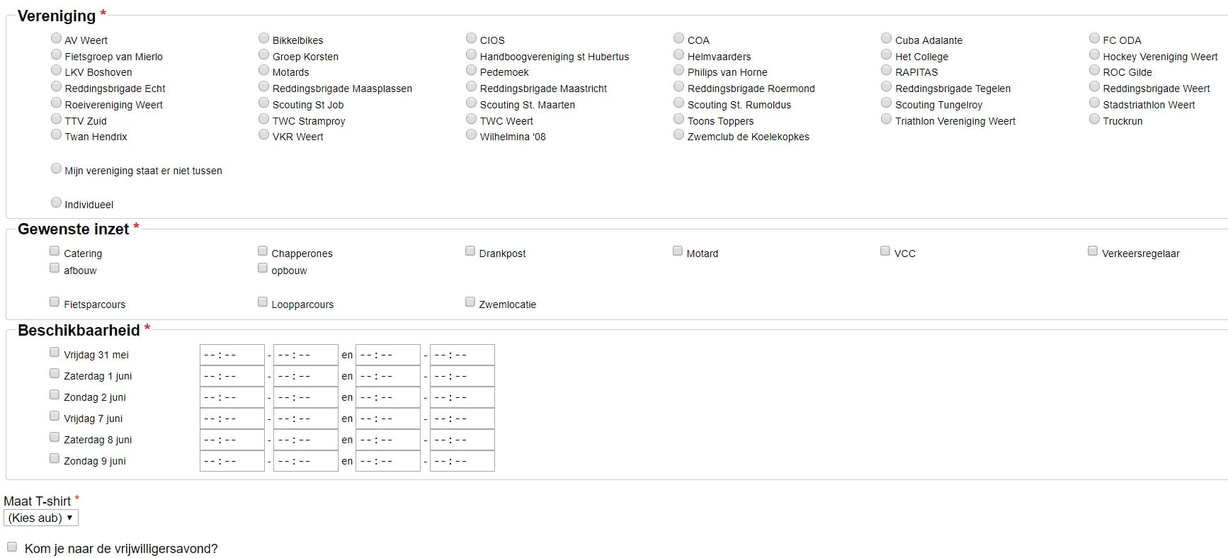 vrijwilliger stadstriathlon weert