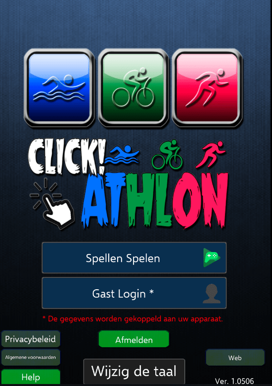 Clickathlon triathlon game