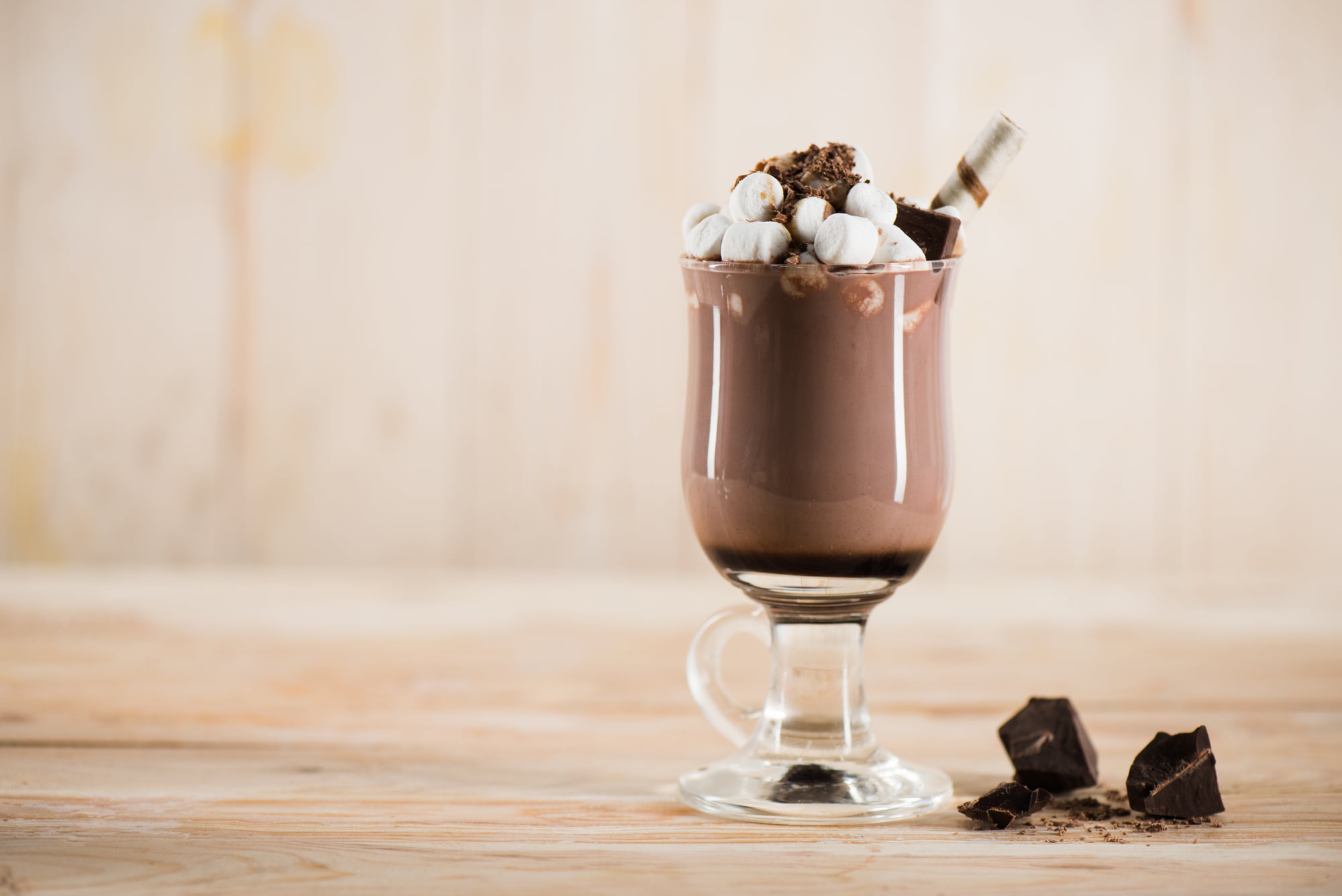 chocolademelk in plaats van een eiwitshake