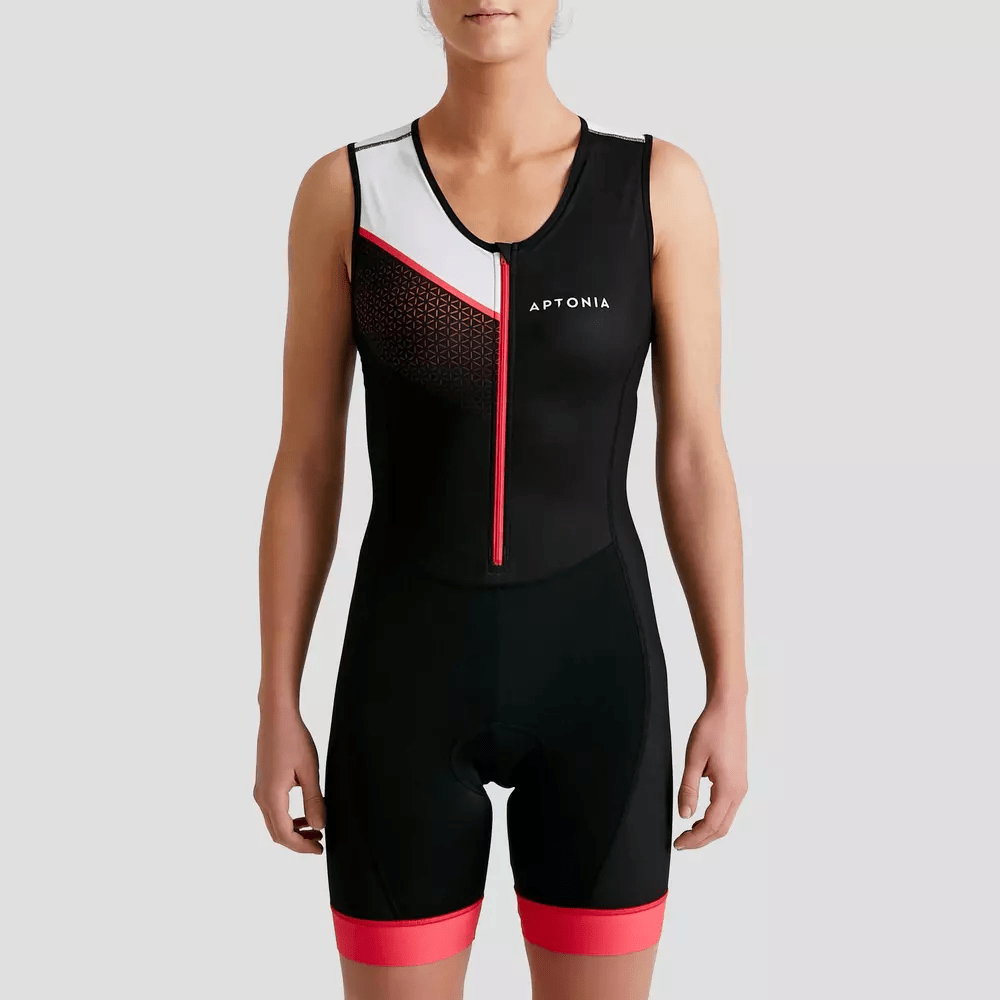 Vrouwen trisuit decathlon roze