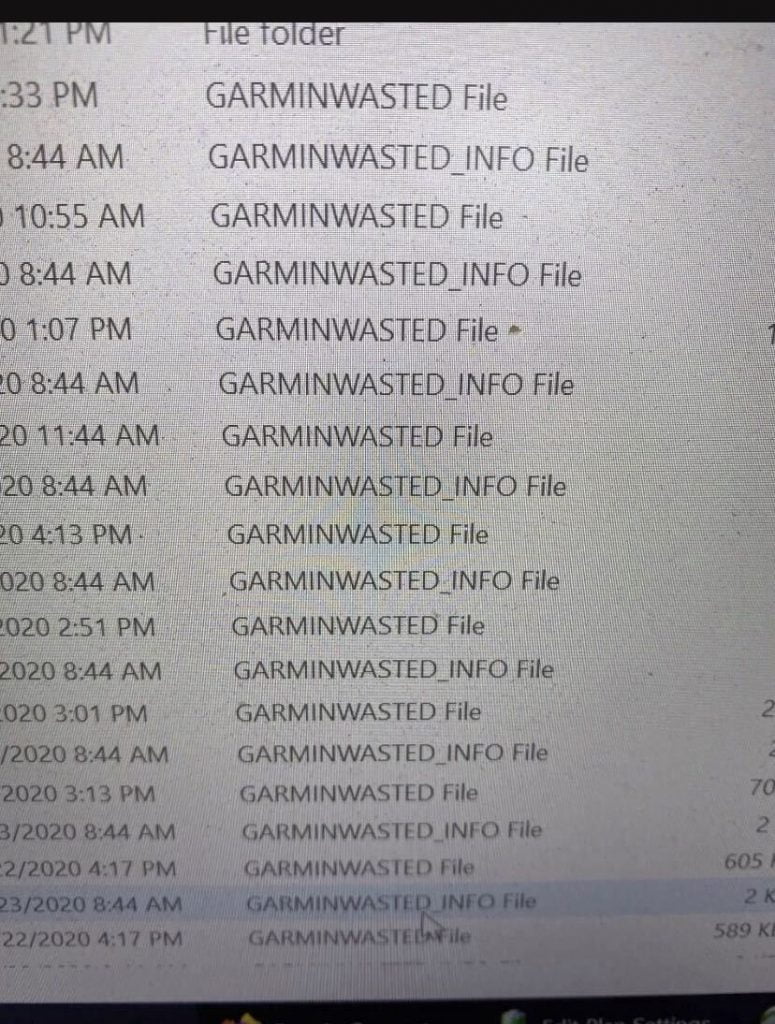 garmin wastedlocker