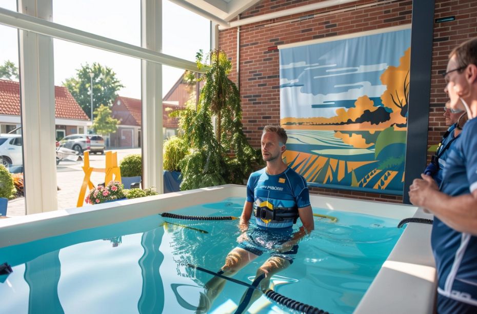 Zwemelastieken binnen zwembad